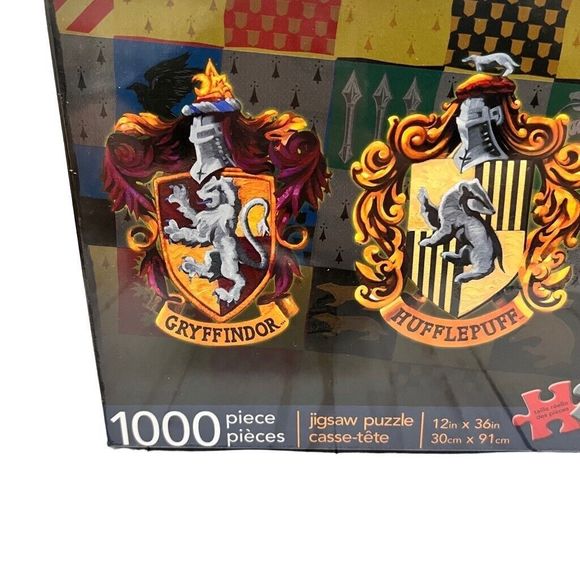 Harry Potter  House Crests 1000 Piece Aquarius  Jigsaw Puzzle New In Box - Picture 3 of 6